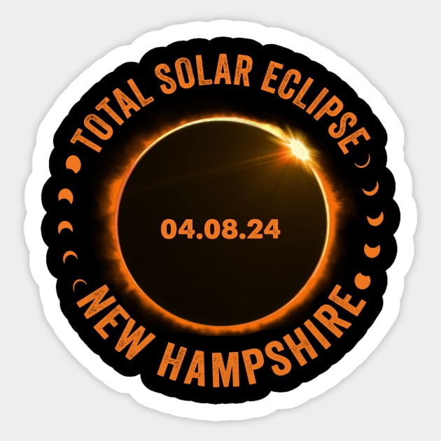 New Hampshire copy Total Solar Eclipse 2024 American Totality April 8 Sticker by Sky at night